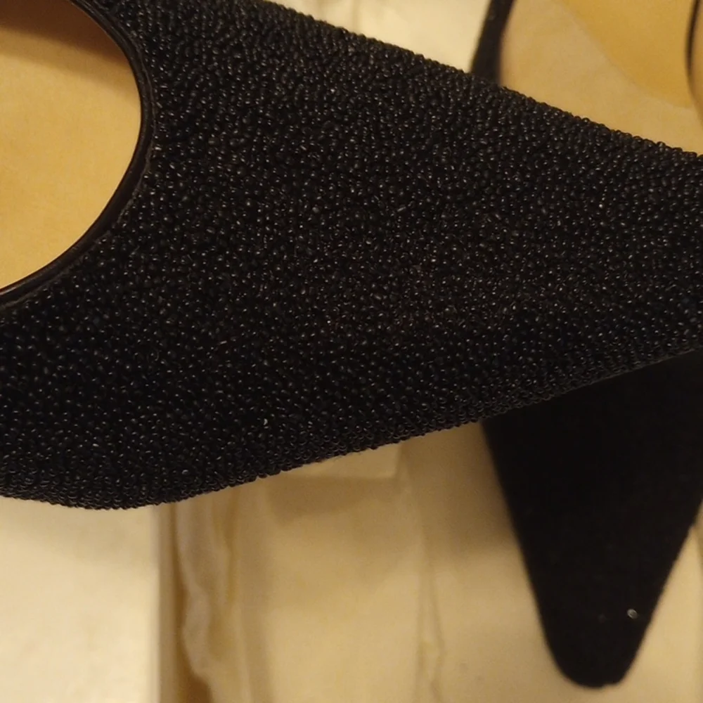 Isaac Mizrahi shoes, size 9 , beaded and leather Black - Picture 5 of 12